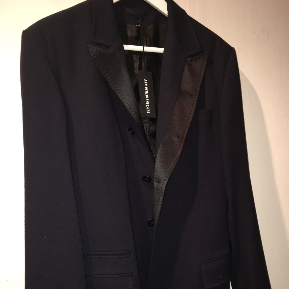 ANN DEMEULEMEESTER Garbadine & Silk Evening Jacket